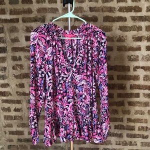 Lilly Pulitzer Blouse with Peplum Hem